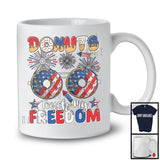 Donut Touch My Freedom, Cheerful 4th Of July Donuts Sunglasses, USA Flag Firework Patriotic T-Shirt