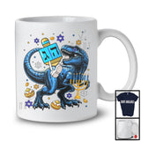 Dreidel Riding T-Rex; Awesome Hanukkah Chanukah Menorah Dinosaur T-Rex; Family Group T-Shirt