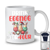 Drink Eggnog For Four; Adorable Christmas Santa Eggnog Pregnancy Announcement; X-mas Family T-Shirt