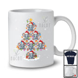 Elephant Santa Christmas Tree; Awesome X-mas Snowing Lights Elephant Owner; Animal Lover T-Shirt