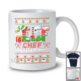 Elf Chef Squad; Awesome Christmas Sweater Moon Elf Lover; Pajama Jobs Family Group T-Shirt