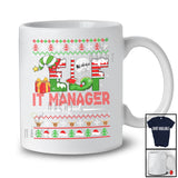 Elf IT Manager Squad; Awesome Christmas Sweater Moon Elf Lover; Pajama Jobs Family Group T-Shirt