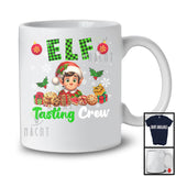 Elf Tasting Crew, Lovely Christmas Plaid ELF Cookies, Snowing Around X-mas Family T-Shirt