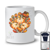 Fall Autumn Leaves Pumpkin Scallop Shape; Amazing Thanksgiving Sea Animal; Family Group T-Shirt