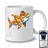 Fall Autumn Leaves Pumpkin Shark Shape; Amazing Thanksgiving Sea Animal; Family Group T-Shirt