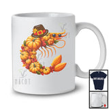 Fall Autumn Leaves Pumpkin Shrimp Shape; Amazing Thanksgiving Sea Animal; Family Group T-Shirt