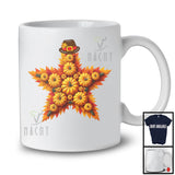 Fall Autumn Leaves Pumpkin Starfish Shape; Amazing Thanksgiving Sea Animal; Family Group T-Shirt