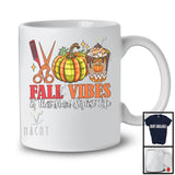 Fall Vibes And That Hair Stylist Life; Wonderful Thanksgiving Autumn Plaid Pumpkin; Careers Jobs T-Shirt