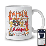 Family Thanksgiving 2024 Thankful; Lovely Gnomes Dabbing Turkey Crew; Family Group T-Shirt