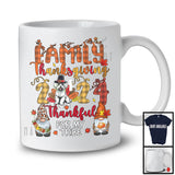 Family Thanksgiving 2024 Thankful; Lovely Gnomes Maltese Turkey Crew; Family Group T-Shirt