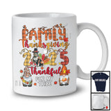 Family Thanksgiving 2025 Thankful; Lovely Gnomes Pit Bull Turkey Crew; Family Group T-Shirt