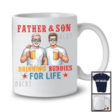 Father And Son Drinking Buddies, Proud Father's Day Drunker, Vintage Matching Family Group T-Shirt