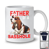 Father Of A Basshole, Amazing Father's Day Basset Hound Sunglasses, Matching Father Family T-Shirt