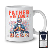 Father in law Could Use A Beer, Awesome 4th Of July Drinking Beer Fireworks, Patriotic Family T-Shirt