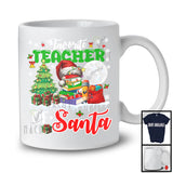 Favorite Of Santa Teacher, Joyful Christmas Lights Tree Santa, X-mas Proud Careers Group T-Shirt