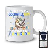 Feed Your Cockatielkah; Amazing Hanukah Cockatiel With Menorah; Bird Animal Lover Family Group T-Shirt