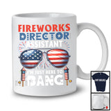 Fireworks Director Assistant Just Here To Bang, Joyful 4th Of July American Flag Sunglasses, Patriotic T-Shirt