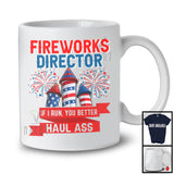 Fireworks Director If I Run, Sarcastic 4th Of July Firecrackers, USA Flag Patriotic Group T-Shirt