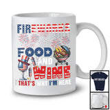 Fireworks Food And Wine, Awesome 4th Of July BBQ Drinking, Drunker Patriotic Group T-Shirt