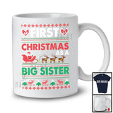 First Christmas As A Big Sister; Wonderful X-mas Sweater Santa Family; Pregnancy Announcement T-Shirt