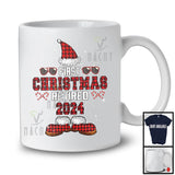 First Christmas Retired 2024; Cheerful Christmas Plaid Santa; Retirement X-mas Family Group T-Shirt