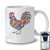 Floral Skulls Chicken; Scary Halloween Dia De Los Muertos Cosplay; Flowers Mexican Family T-Shirt