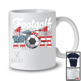 Footgolf Mom, Amazing Mother's Day 4th Of July American Flag Headband, Sport Player Patriotic T-Shirt