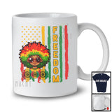 Freedom, Adorable Juneteenth Flag Sunflower Black Afro Boy, African American Pride Group T-Shirt