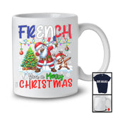 French You A Merry Christmas; Humorous X-mas Dabbing French Flag Proud; Family Group T-Shirt