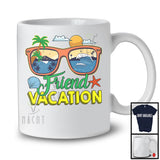 Friend Vacation, Colorful Summer Vacation Beach Sunglasses Lover, Matching Friends Group T-Shirt