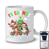 Friendmas; Joyful Christmas Tree Santa Shetland Sheepdog Owner; Dabbing Reindeer T-Shirt