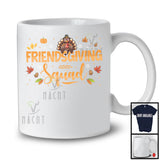 Friendsgiving Squad, Awesome Thanksgiving Friendship Turkey Fall Leaves, Family Friends Group T-Shirt