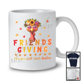Friendsgiving The One With Your Besties; Amazing Thanksgiving Turkey Flowers; Girl Women Friend T-Shirt