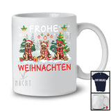 Frohe Weihnachten; Merry Christmas Tree Three Santa German Shepherds; Germany Family T-Shirt