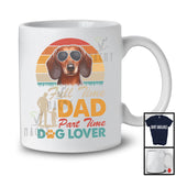 Full Time Dad Part Time Dog Lover, Awesome Father's Day Dachshund Sunglasses, Vintage Retro T-Shirt