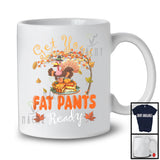 Get Your Fat Pants Ready, Humorous Thanksgiving Turkey Pumpkin Pie, Autumn Fall Tree Leaves T-Shirt