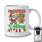 Gingerbread Eating Team; Amazing Christmas Family Santa Elf Gingerbread; Plaid Baking Baker T-Shirt