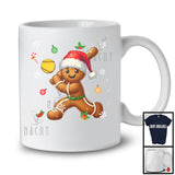 Gingerbread Playing Softball; Awesome Christmas Santa Gingerbread; Sport Player Baker T-Shirt