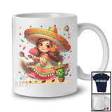 Girl Playing Ukulele, Adorable Cinco De Mayo Sombrero Girl, Matching Mexican Family Group T-Shirt