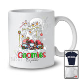 Gnomies Squad; Awesome Christmas Tree Lights Moon Gnomes Lover; X-mas Snowing Around T-Shirt