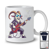 Goat Playing Guitar Rock; Joyful Music Bass Guitar Guitarist; Farmer Farm Lover T-Shirt