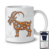 Goat Skull Pumpkin Shape; Awesome Halloween Costume Goat Lover; Farm Animal Farmer T-Shirt