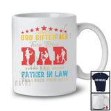 God Gifted Two Titles Dad And Father in law Rock Them Both, Proud Father's Day Vintage, Family T-Shirt