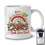 Good Day To Cook Some Food; Adorable Thanksgiving Three Turkeys Plaid Rainbow; Lunch Lady Chef T-Shirt