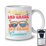 Goodbye 2nd Grade On My Way To 3rd Grade, Joyful First Summer Vacation Sunglasses, Student T-Shirt