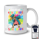 Goodbye 4th Grade Hello 5th Grade, Colorful Graduation Dabbing Girl, Student Graduate Group T-Shirt