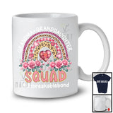 Grandma Granddaughter Squad, Awesome Mother's Day Leopard Plaid Rainbow, Flowers Family T-Shirt
