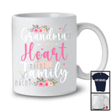Grandma Is The Heart Of The Family, Amazing Mother's Day Flowers, Matching Family Group T-Shirt