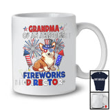 Grandma Of An Awesome Fireworks Director, Lovely 4th Of July Corgi, Fireworks Patriotic T-Shirt