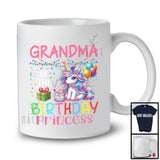 Grandma Of The Birthday Princess, Joyful Birthday Party Celebration Unicorn Lover, Family Group T-Shirt